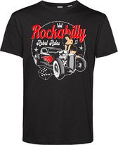 T-shirt Règles Rebel Rockabilly | Mauvaise fête | Rock'n'Roll | Les années 80 | Noir | taille M