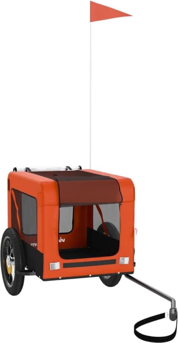 DD Hondenfietskar Opvouwbaar - Fietskar voor Honden - Hondenbuggy - 55x120x53cm - Oranje