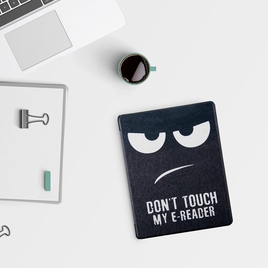 Lunso Geschikt voor Kobo Aura H20 Edition 2 hoes (6.8 inch) - sleepcover - Don't Touch - (niet voor de Kobo Aura edition 2) van Lunso — afbeelding 2
