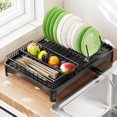 Égouttoir à vaisselle innovant Goodivery ® avec bec pivotant et porte-couverts pour l'organisation de la cuisine