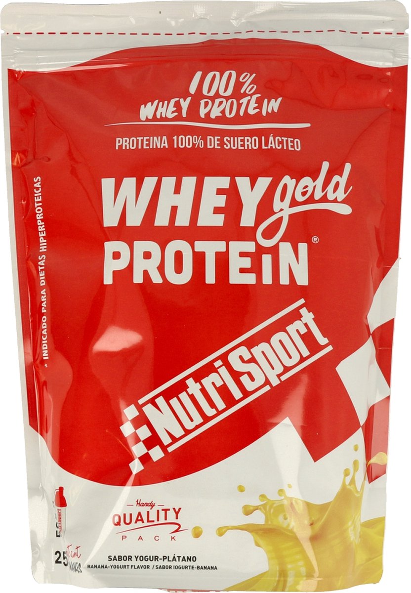 Goedkoopste Nutrisport Wei-proteïne Gold 500g Banaan Rood