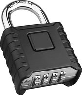 1 stuks - zwaar combinatiehangslot Geschikt voor buiten, [weerbestendig] 53 mm 4-cijferig lockerhangslot - Geschikt Geschikt voor 8 mm dikke 304 roestvrijstalen beugel Geschikt voor garage, huis, school, poort, schuur, hek, magazijn