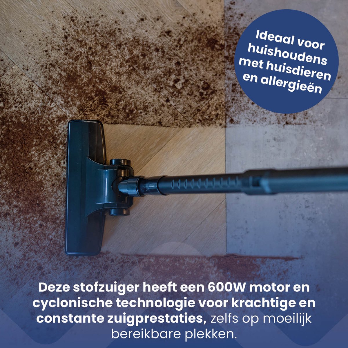 Nexxt 3-in-1 Steelstofzuiger met Snoer – Krachtig & Lichtgewicht – Met Kruimeldief – Voor Snel Dagelijks Schoonmaken - 600Watt – foto 6