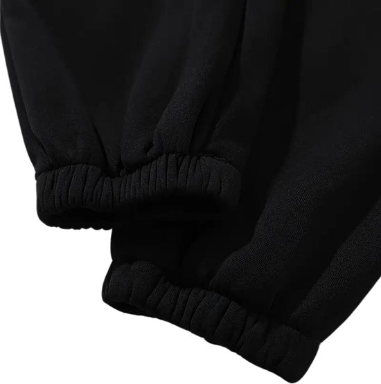 Nivard Ensemble de jogging - Ensemble domicile - Adultes - Survêtement - Confortable - Pantalon de survêtement - Survêtement - Femme - Hiver - Zwart - XXL