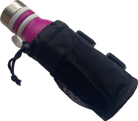 2 stuks - Universele Bekerhouder - Fietsfleshouder - Drankhouder Fiets - Drinkfleshouder - Bidonhouders - fietsstuur bidonhouder - zwart - 18*10cm - Polyester — afbeelding 2