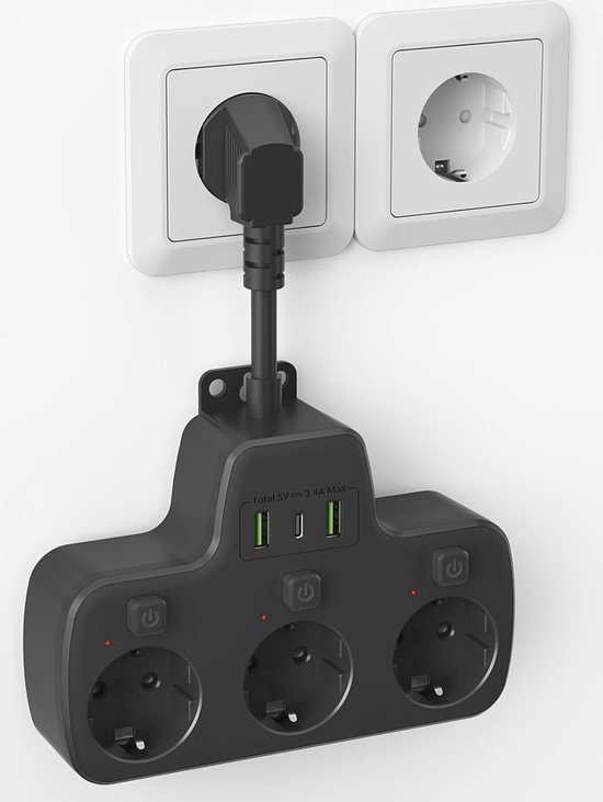 N/P USB 3.0 Hub Actief met voeding, 7-poorts USB 3.0 Hub (Small