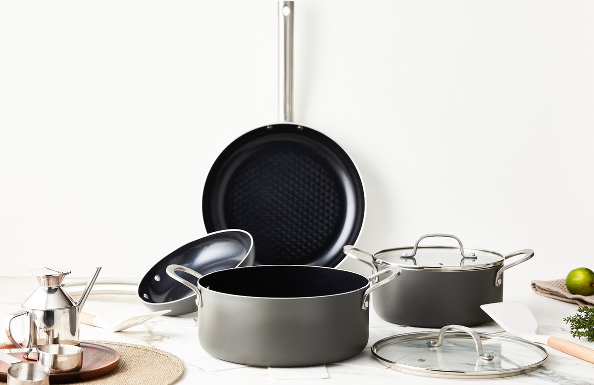 ISENVI Murray Super Combi - Pannenset 4 delig - RVS grepen