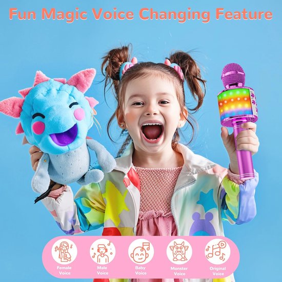 Hello Kitty - Knallend Led-licht - Draadloze Karaokemicrofoon | Audio- en video-accessoires