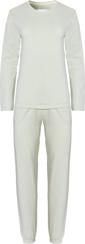 By Louise Dames Pyjama Set Lang Mint Groen - Maat XL