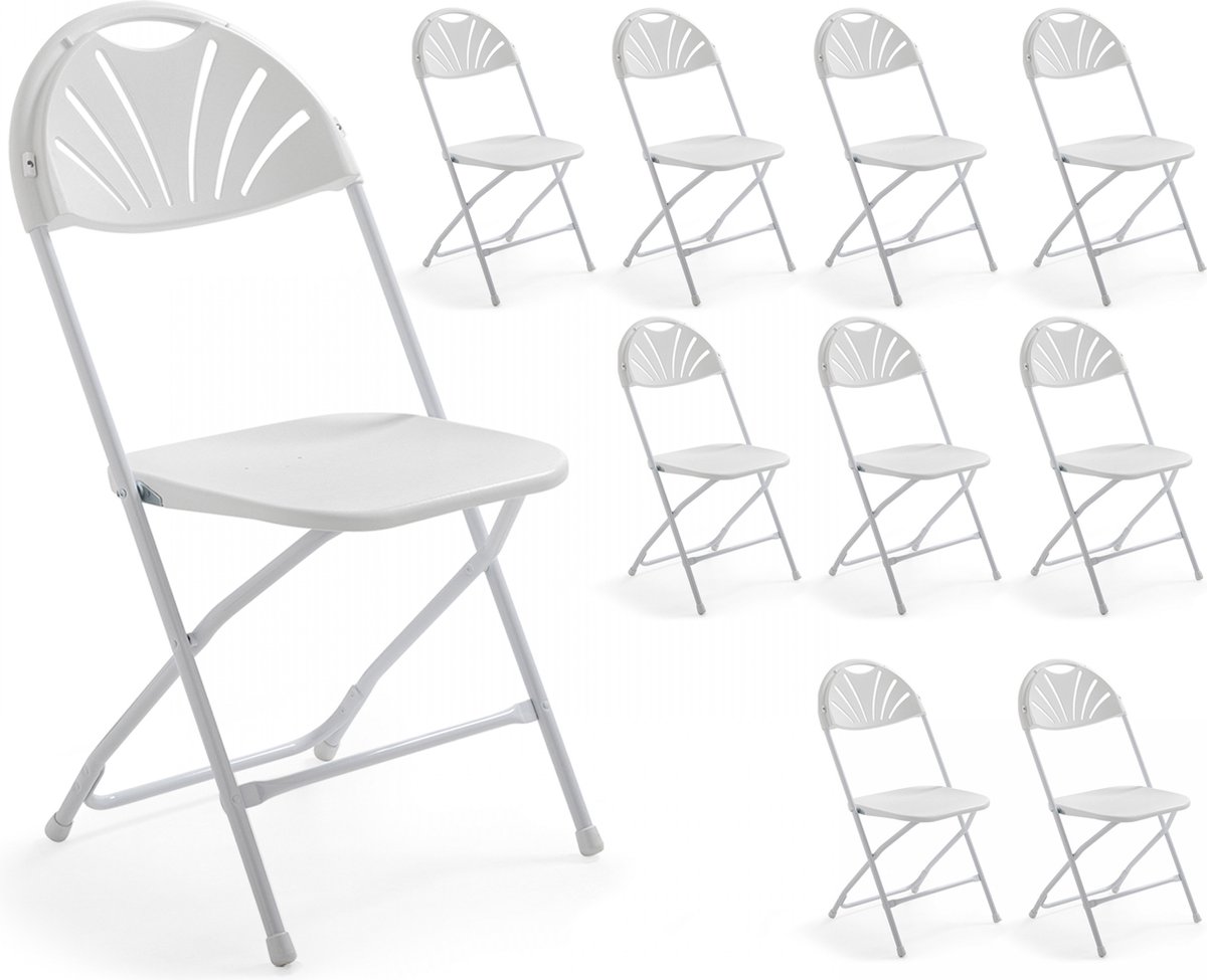 Oviala - Set van 10 opengewerkte inklapbare stoelen - REKKEM