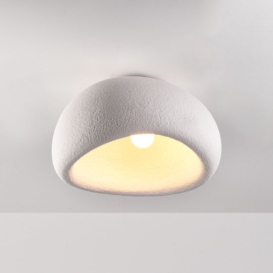 Wabi-sabi plafondlamp Stone Craft, steeneffect