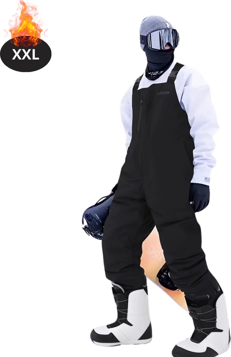Livano Skipak SkiBroek Skijas Ski Suit Wintersport Heren 2-Delig Zwart