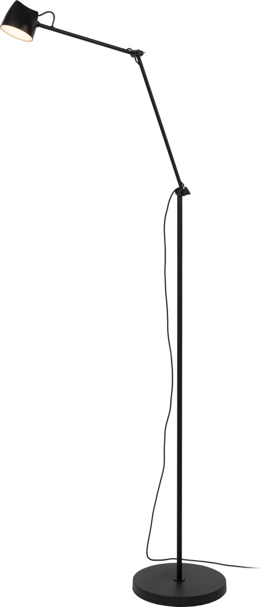 Lucide MILNE - Vloerlamp - LED Dimbaar - 1x8W 2700K - Zwart