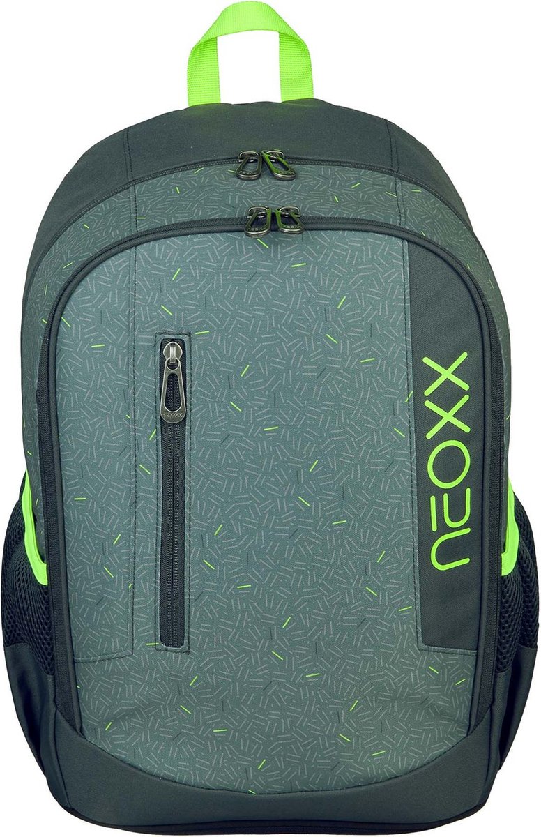 neoxx Schoolrugzak met laptopvak Flow School Backpack Boom! Grijs