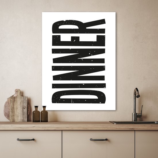 Peinture sur toile 60x80 cm - Décoration murale Zwart - Décoration - Vintage - Alimentation - Accessoires de Décoration murale - Décoration murale Cuisine - Peintures sur toile