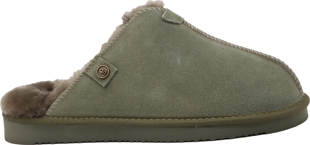 Gil Peterson - Heren Pantoffel - Cowsuede - Khaki - Maat 45