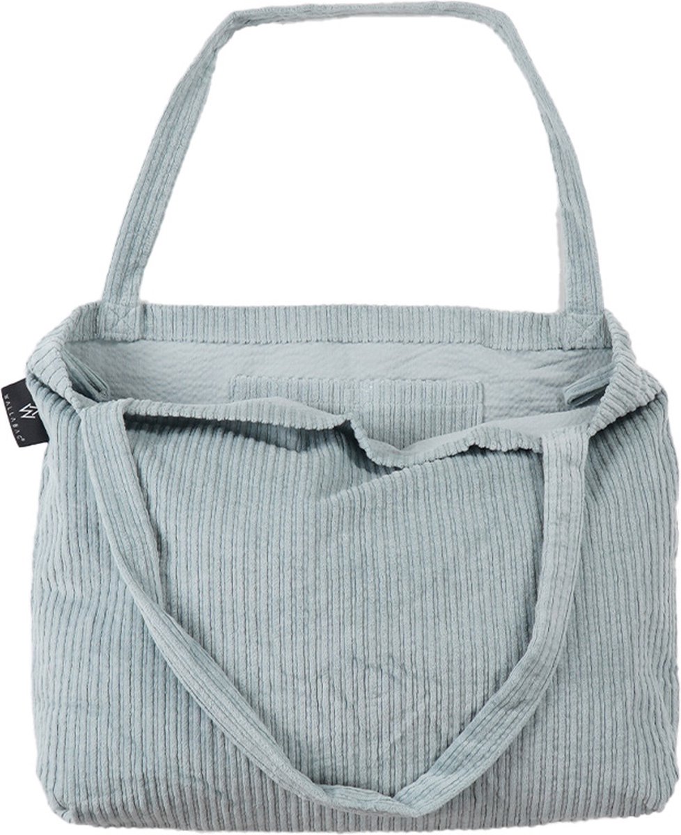 Wallabag - Tote Bag - Luiertas - Shopper - Mom Bag Corduroy Green – foto 5