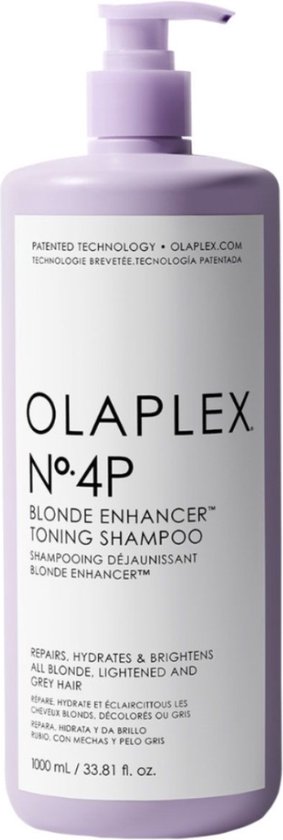 Olaplex No.4P Blonde Enhancer Toning Shampoo | 1000 ml | Voor blonde en grijze haren