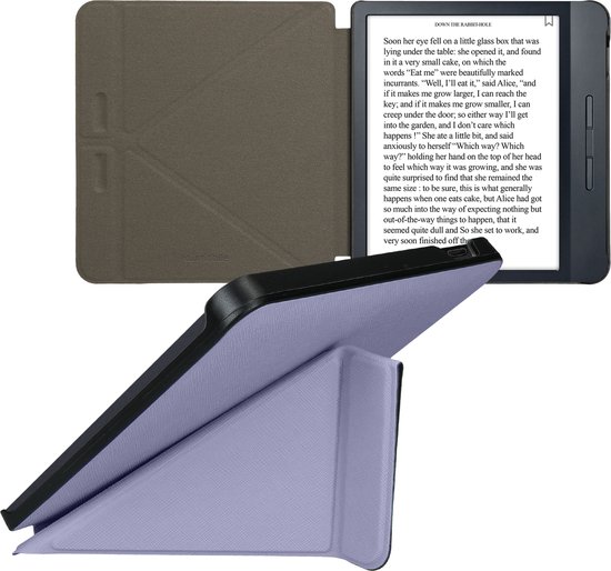 kwmobile e-reader hoesje geschikt voor Kobo Libra H2O hoes - Ereader flip case met standaard - E reader cover van kunstleer - In lavendel van kwmobile — afbeelding 4