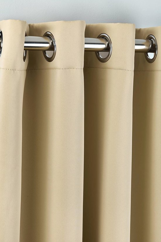 Solid Grommet Thermisch Geïsoleerd Verduisterende Gordijnen Voor Woonkamer Slaap