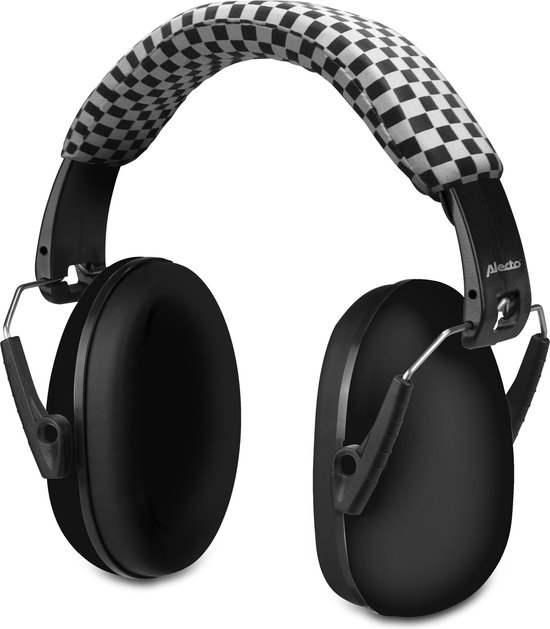 Alecto Gehoorbescherming Kinderen - Dempt harde geluiden - Verhoogd concentratie - BV-71BK Oorkappen - Zwart