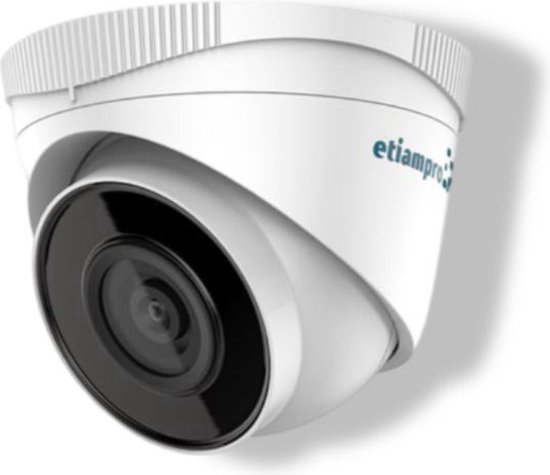 EtiamPro Dome IP-netwerkcamera, bewakingscamera, 4 MP, IR-leds, nachtzicht 30 m, vaste lens, WDR-technologie, PoE-functie, app Guarding Vision, voor binnen en buiten, wit van EtiamPro — afbeelding 3