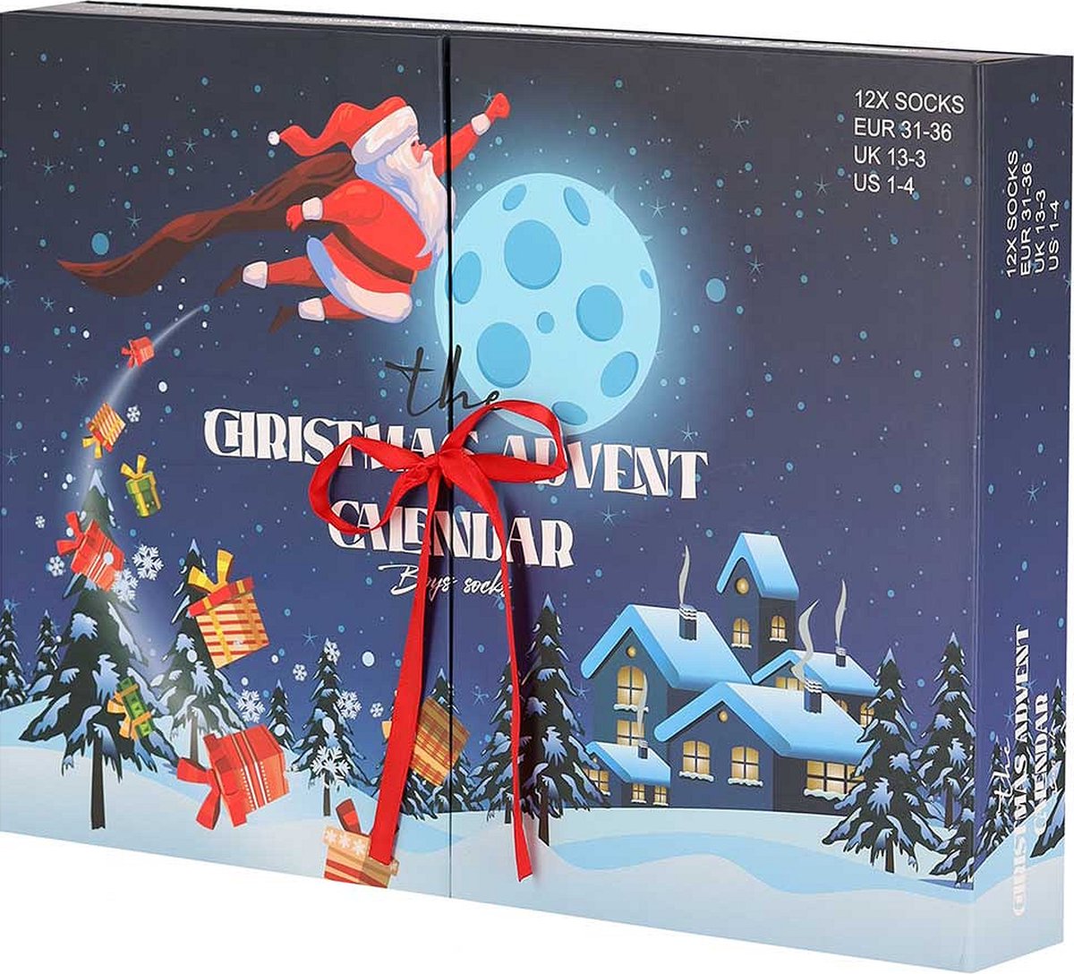 Calendrier De L'Avent 2025 – 12 Paires De Chaussettes De Noël – Motifs Festifs – Cadeau Idéal Pour Les Fêtes En Famille - 9