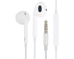 Provium - Oortjes met Draad - 3.5mm Jack AUX aansluiting - In-Ear Oordopjes met draad en microfoon - Headset - wit