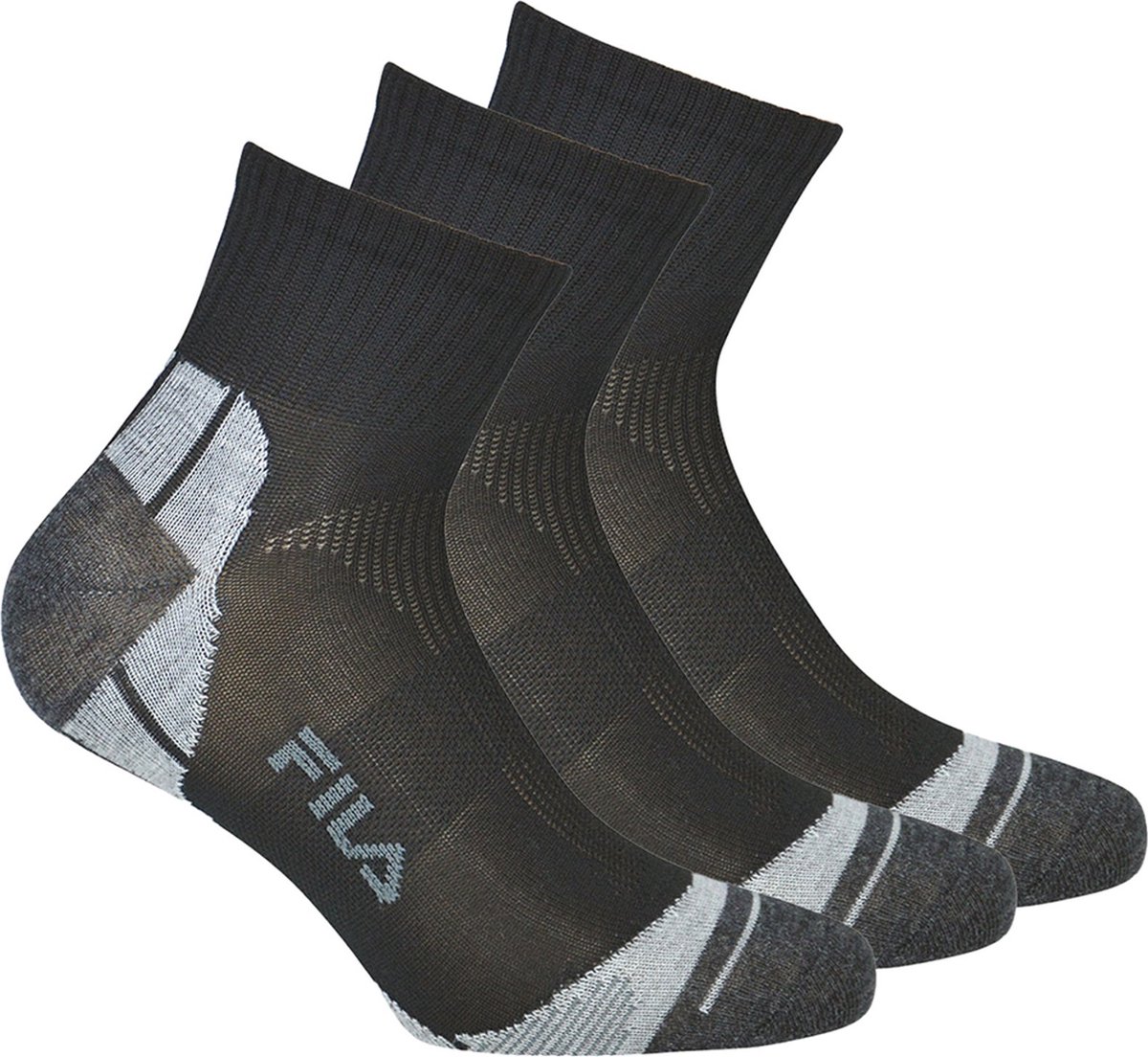 Fila Sokken FILA QUARTER UNISEX SOCKS MULTISPORT 3P Set van 3 Zwart