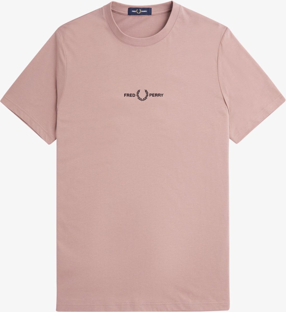 Fred Perry Embroidered t-shirt dark Roze