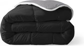 Dekbed Imprimée Sans Housse Lavable Sans Housse Toute L'Année Simple - Zelesta® Royalbed - Noir & Anthracite - 140x200cm