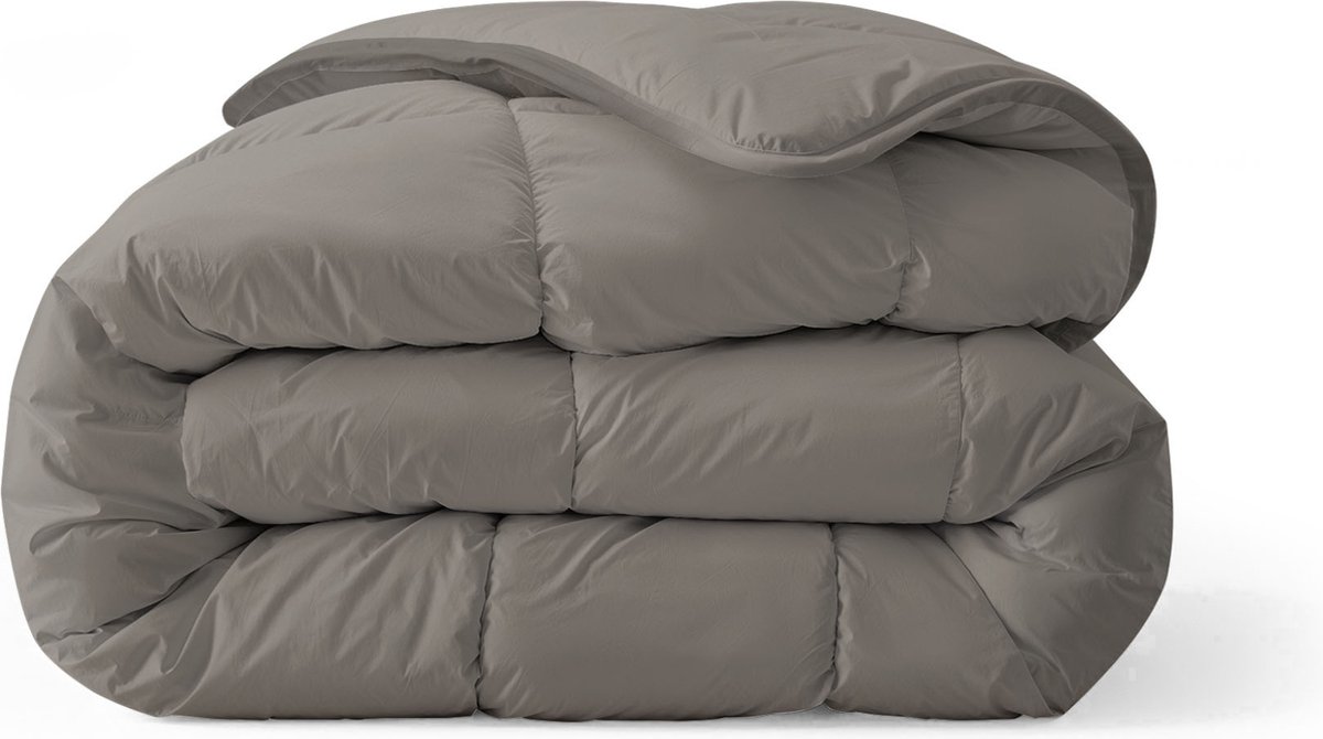 Zelesta® Everyday Uni Tender Grey 200x200cm - Dekbed zonder overtrek - 30 dagen proefslapen - Wasbaar hoesloos dekbed - Bedrukt dekbed - All year zomerdekbed & winterdekbed