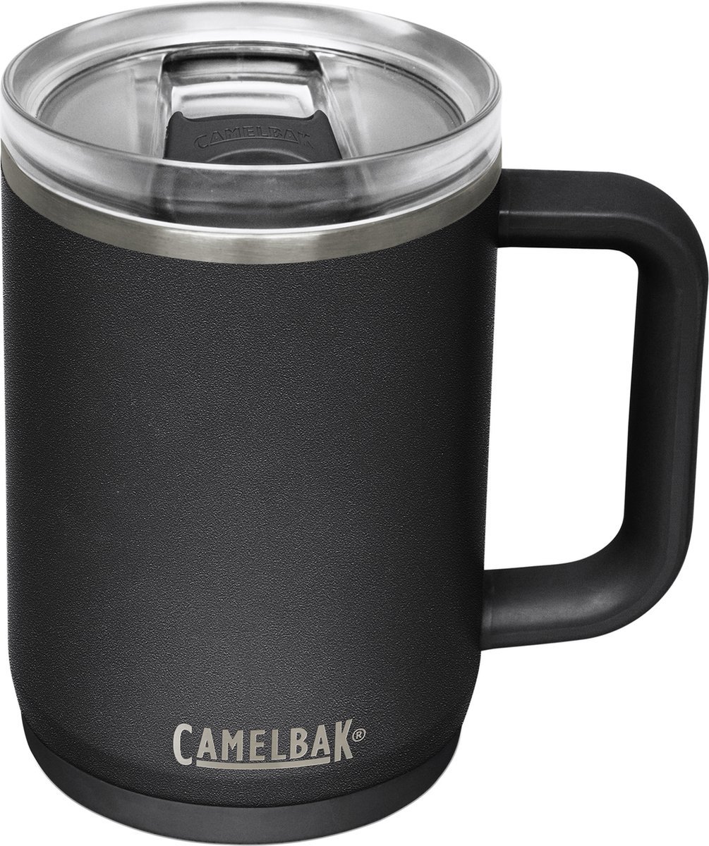 CamelBak Thrive Mug Vacuum Insulated - Isolatie drinkbeker - 470 ml - RVS - Lekvrije Drinkfles - Waterfles - Reisbeker - Thermosfles - Zwart (Black) – foto 4