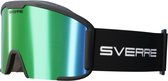 Sverre Sports skibril met groene verwisselbare lens + GRATIS slecht weer lens - Anti-condens - Voor heren en dames - Inclusief harde beschermcase - 100% UV bescherming