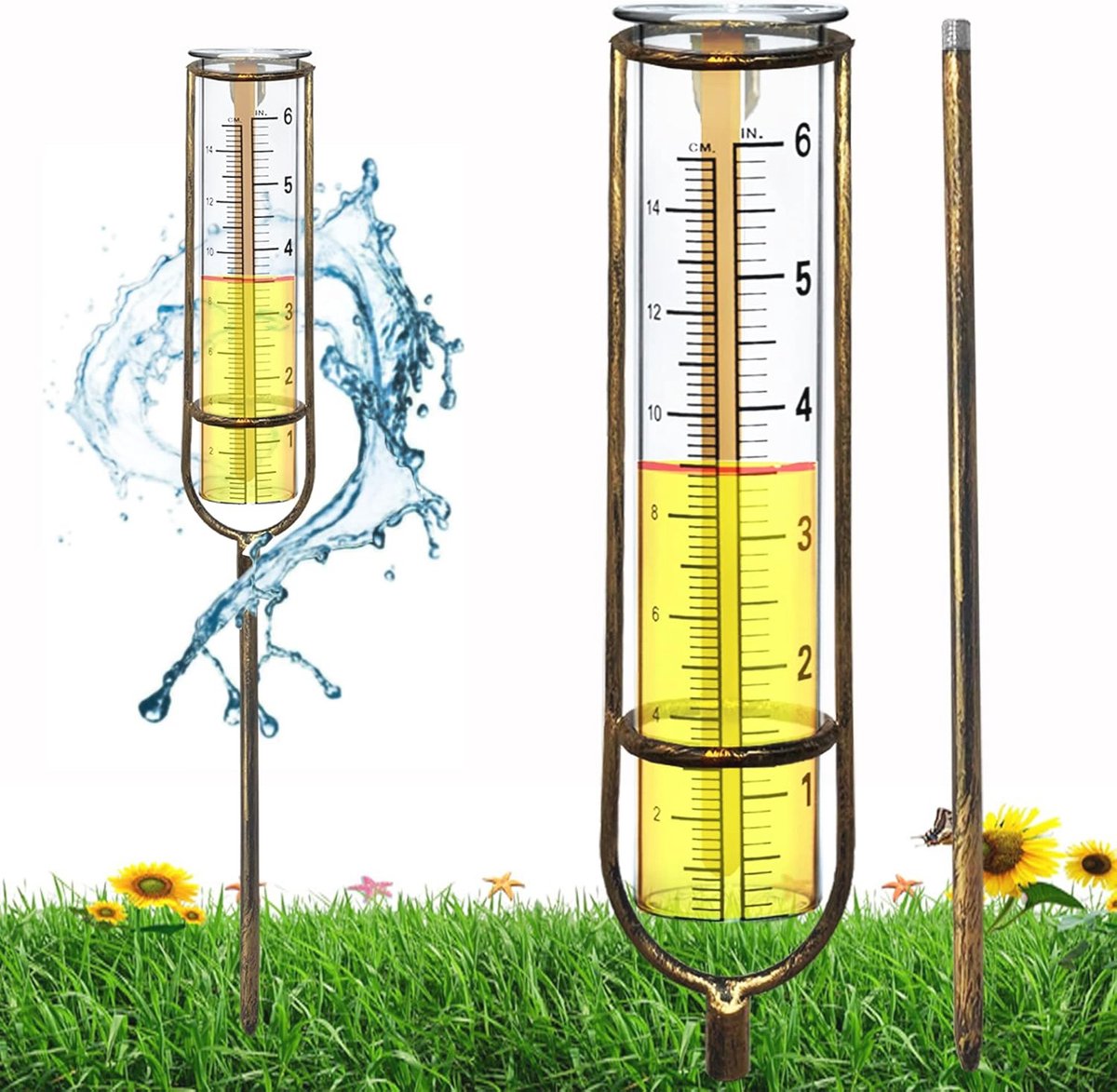 Decoratieve glazen regenmeter voor tuin, terras en gazon - Best beoordeeld en stijlvol