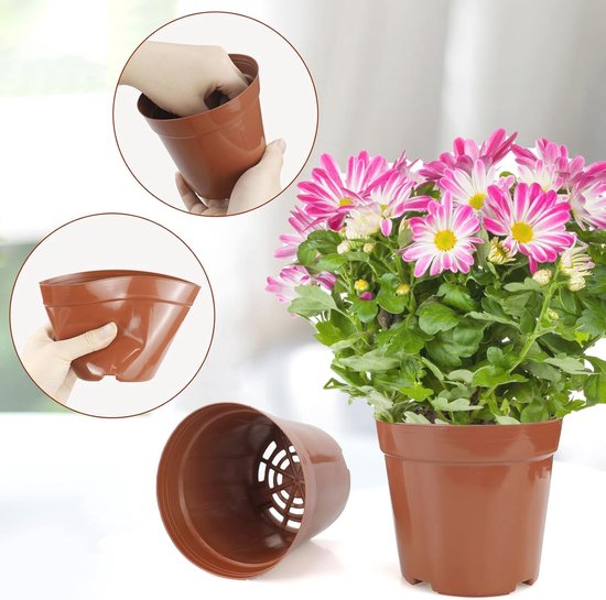1x Koperen ronde plantenpotten/bloempotten Cerchio 13 cm keramiek voor