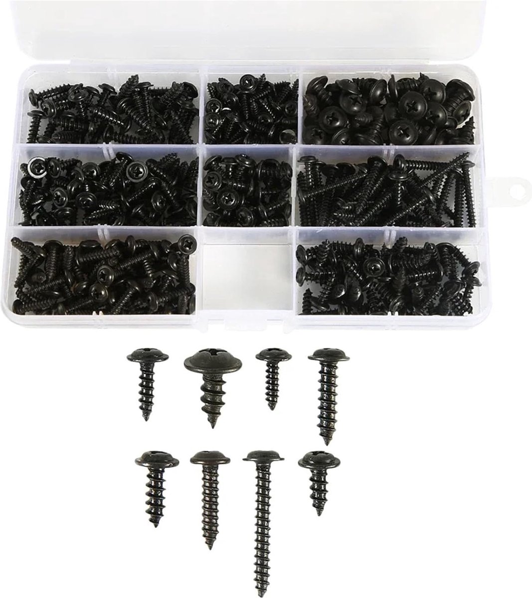 QUARKZMAN 40 stuks houtschroeven, M4 x 12 mm, kruiskop