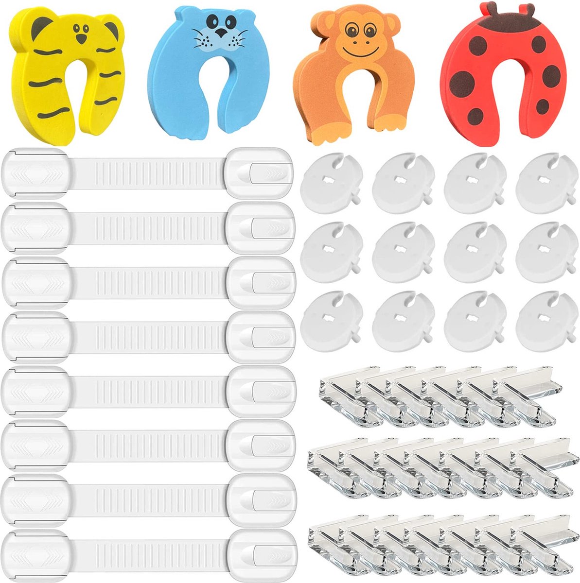 Complete Veiligheidspakket voor Kinderen met Stopcontactbeschermers, Hoekbeschermers en Ladebeveiligingen