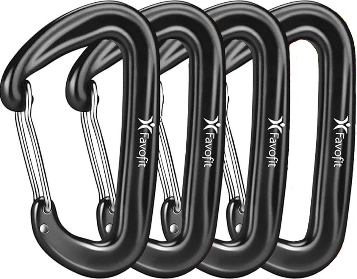 Karabijnhaak sleutelhanger karabijnhaak (1224 kg) karabijnhaak groot voor hangmat buiten kamperen - ultralichte kleine D-ring voor sleutels hondenriem