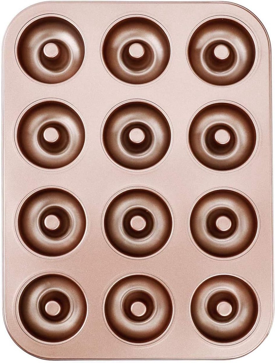 Donut vormen 12 stuks anti-aanbaklaag metalen bakblik bakvorm voor taart biscuit bagel muffin donut bakken cake, We Love Baking bakvorm, metaal