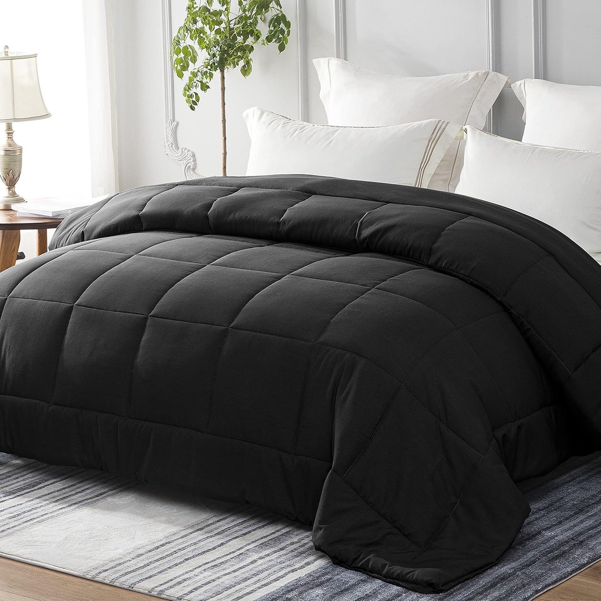 Solacis Dekbed zonder overtrek en wasbaar - Hoesloos - Dekbed - Zonder hoes - Wasbaar - Must have! zwart