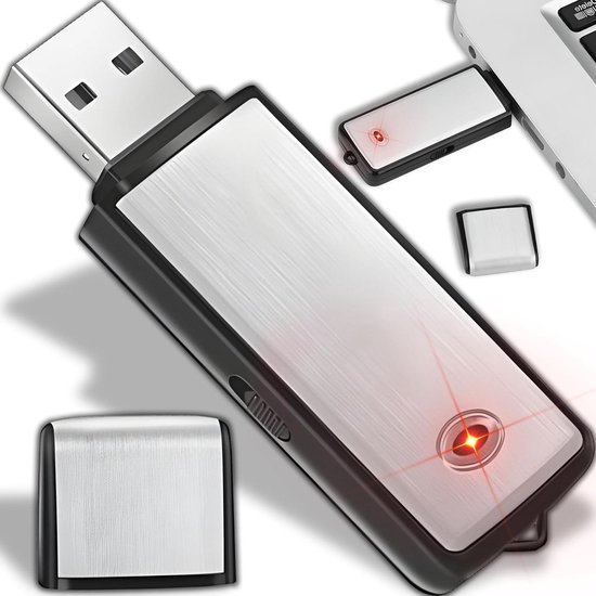 Grabadora de voz digital de 128 GB, grabación HD de 3072 Kbps