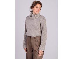 Taupe gebreide coltrui Kemina - mbyM