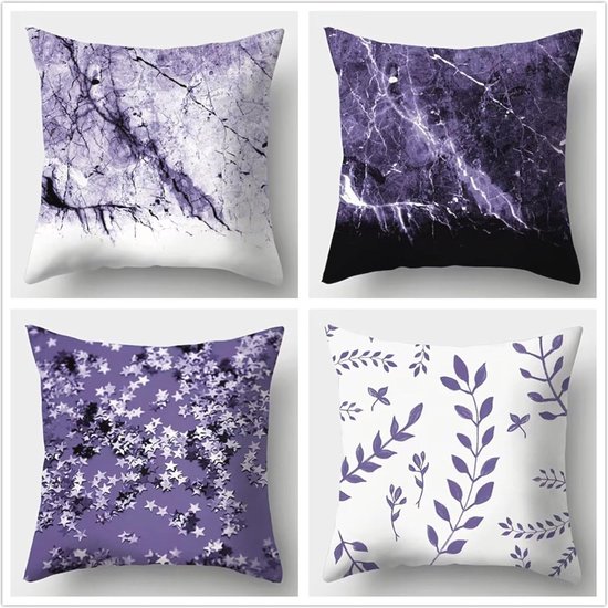 Sierkussen Ocean Velvet - aubergine - van Hulst Wonen van Hulst Wonen