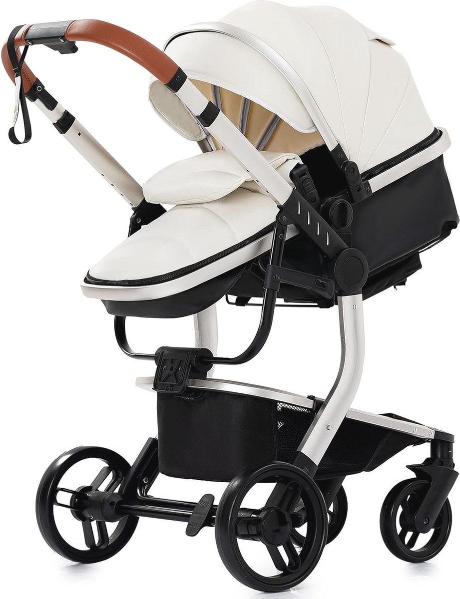 3-in-1 Kinderwagen met Hoog Zicht en Opvouwbaar Design - Comfortabele en Veilige Buggy voor Baby's - 3-in-1 - €68,23