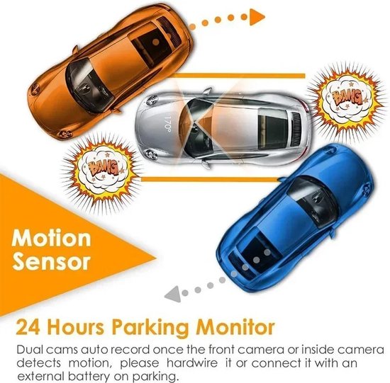 Eszenzics™ Dashcam V7.2 - Dashcam voor auto - Incl 32GB geheugenkaart - 4K HD - 1080P - 2" HD scherm - 170gr - Looprecording - Nachtzicht