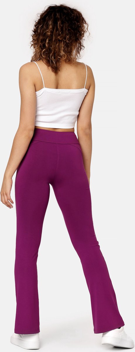 Bellivalini Dames Yogabroek - Sport - Vrijetijdsbroek - Lang - Viscose - Sportbroek - BLV-BLV50-277-YPF - Fuchsia - XS van Bellivalini — afbeelding 3