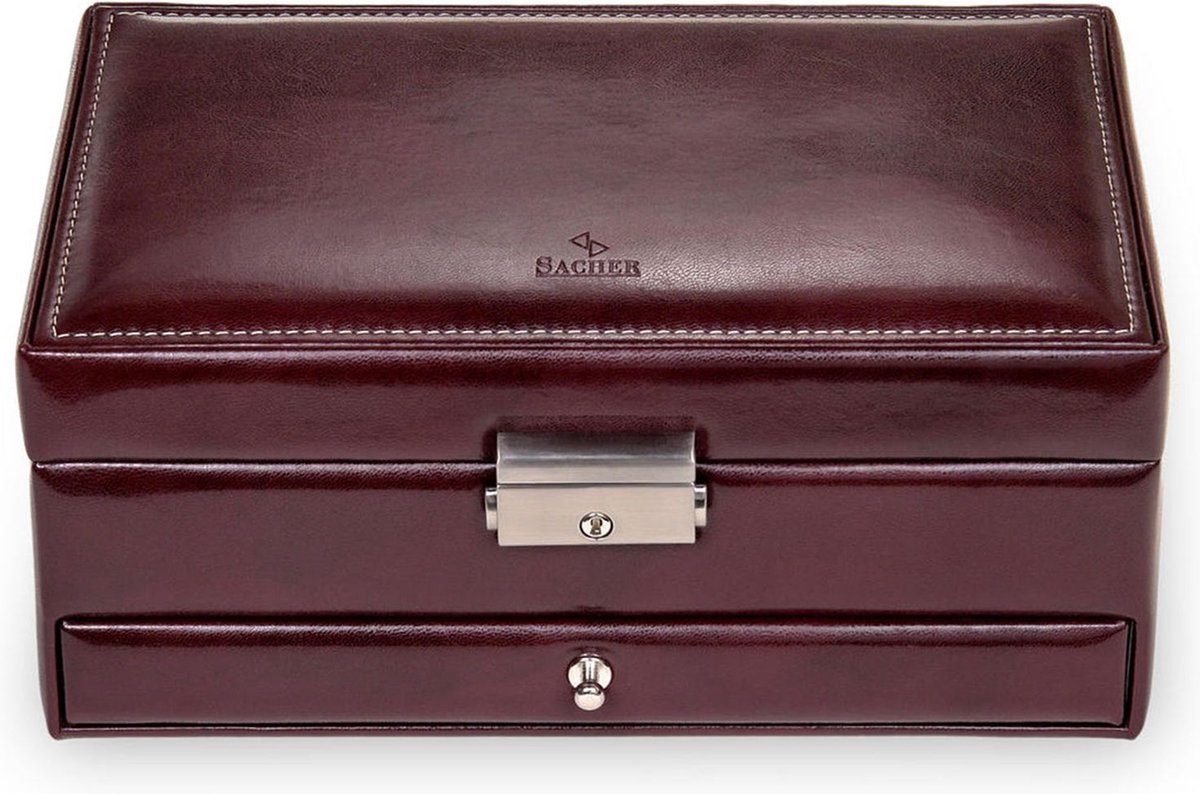Sacher Sieradendoos Florage Jewellery Case Helen Bordeaux Wijnrood