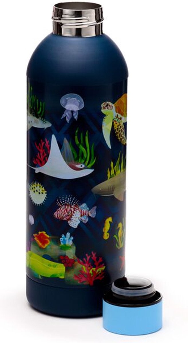Thermosfles RVS - Marine Kingdom - Zeeleven - Donkerblauw 22.5x7x7 - 530ml
