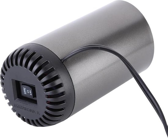 Riloer Autoverwarming 200 W, 12 V/150 W, 12 V/150 W, 24 V, ontdooien met koelfunctie, zwarte elektrische kachel, ventilatorstekker in sigarettenaansteker, zwart